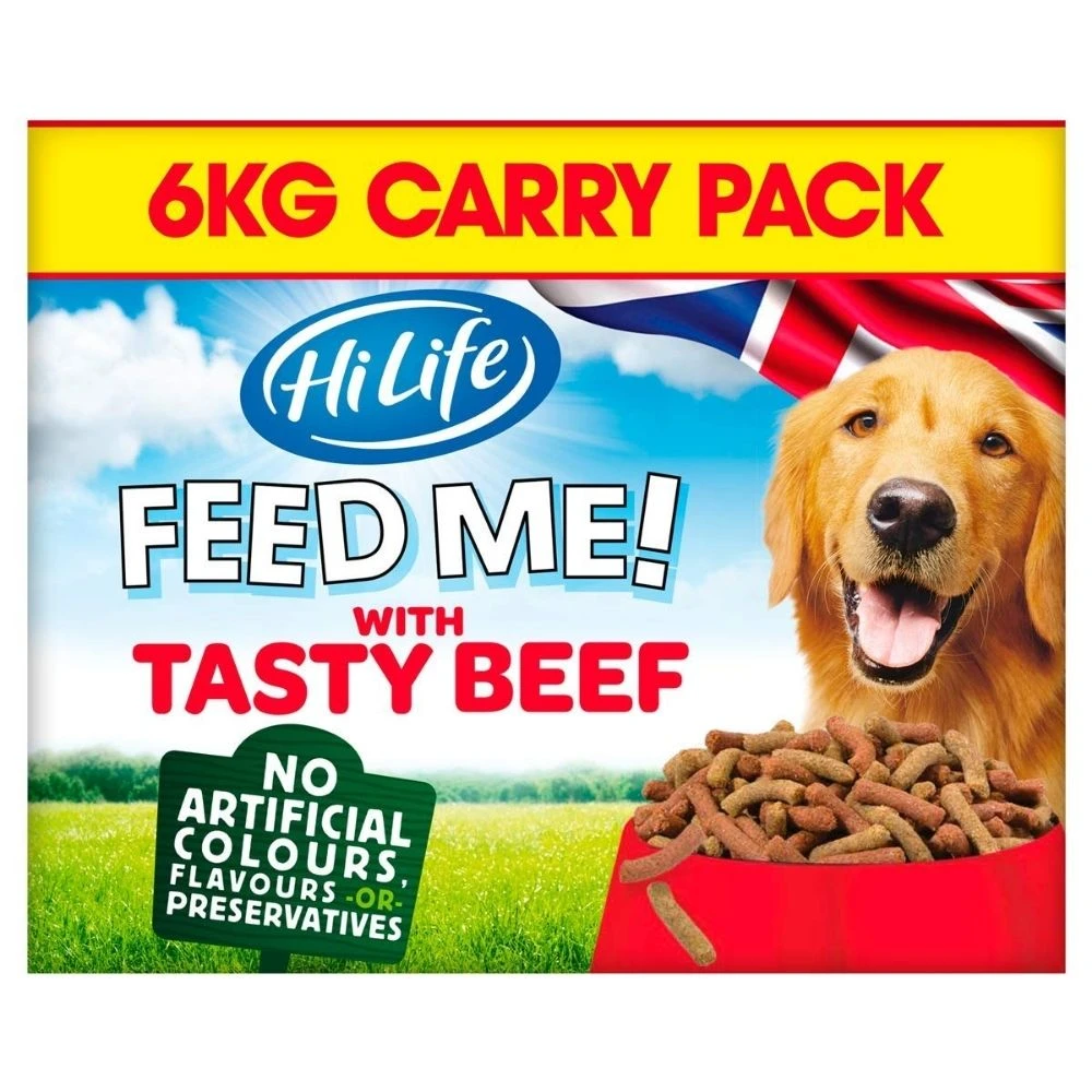 Hi Life Feed Me! Complete Moist Dog Food With Beef Cheese & Veg 6kg Carry Pack 3 Hi Life Feed Me! Complete Moist Dog Food With Beef Cheese & Veg 6kg Carry Pack