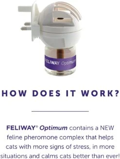 Feliway Optimum Diffuser & Refill Packs For Cats 48ml -Pet Supplies 1vunlum0ydg