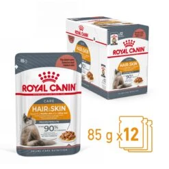 Royal Canin Wet Cat Food Hair & Skin Care In Gravy Pack Of 12 X 85g 15 Royal Canin Wet Cat Food Hair & Skin Care In Gravy Pack Of 12 X 85g -Pet Supplies 2bnobj1srhk