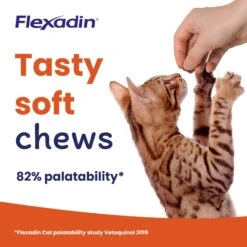 Vetoquinol Flexadin Joint Care For Cats, 60 Chews -Pet Supplies 2dkc13brrm0