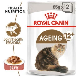 Royal Canin Ageing 12+ Senior In Gravy Wet Cat Food For Cats 48 X 85g -Pet Supplies 3trj5duwt15