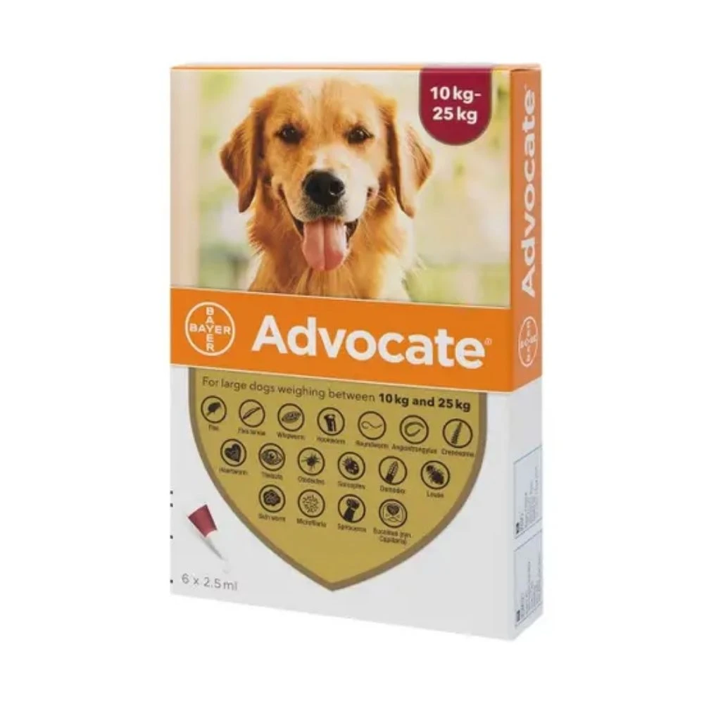 Advocate Spot On For Dogs 250 For 10-25kg Dogs 4 Advocate Spot On For Dogs 250 For 10-25kg Dogs - Image 2