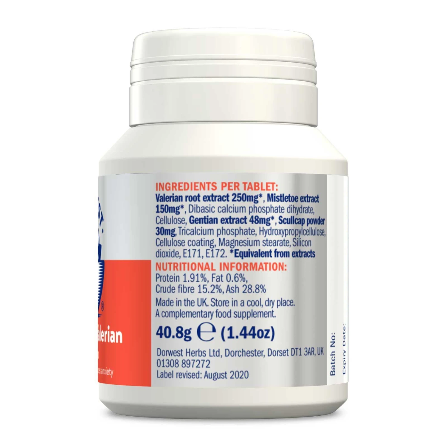 Dorwest Herbs Scullcap & Valerian Calming Tablets For Dogs And Cats 8 Dorwest Herbs Scullcap & Valerian Calming Tablets For Dogs And Cats - Image 6