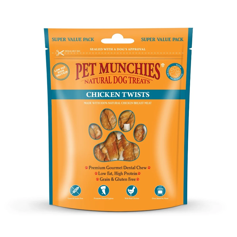 Pet Munchies Chicken Twists Dog Treats 290g 3 Pet Munchies Chicken Twists Dog Treats 290g
