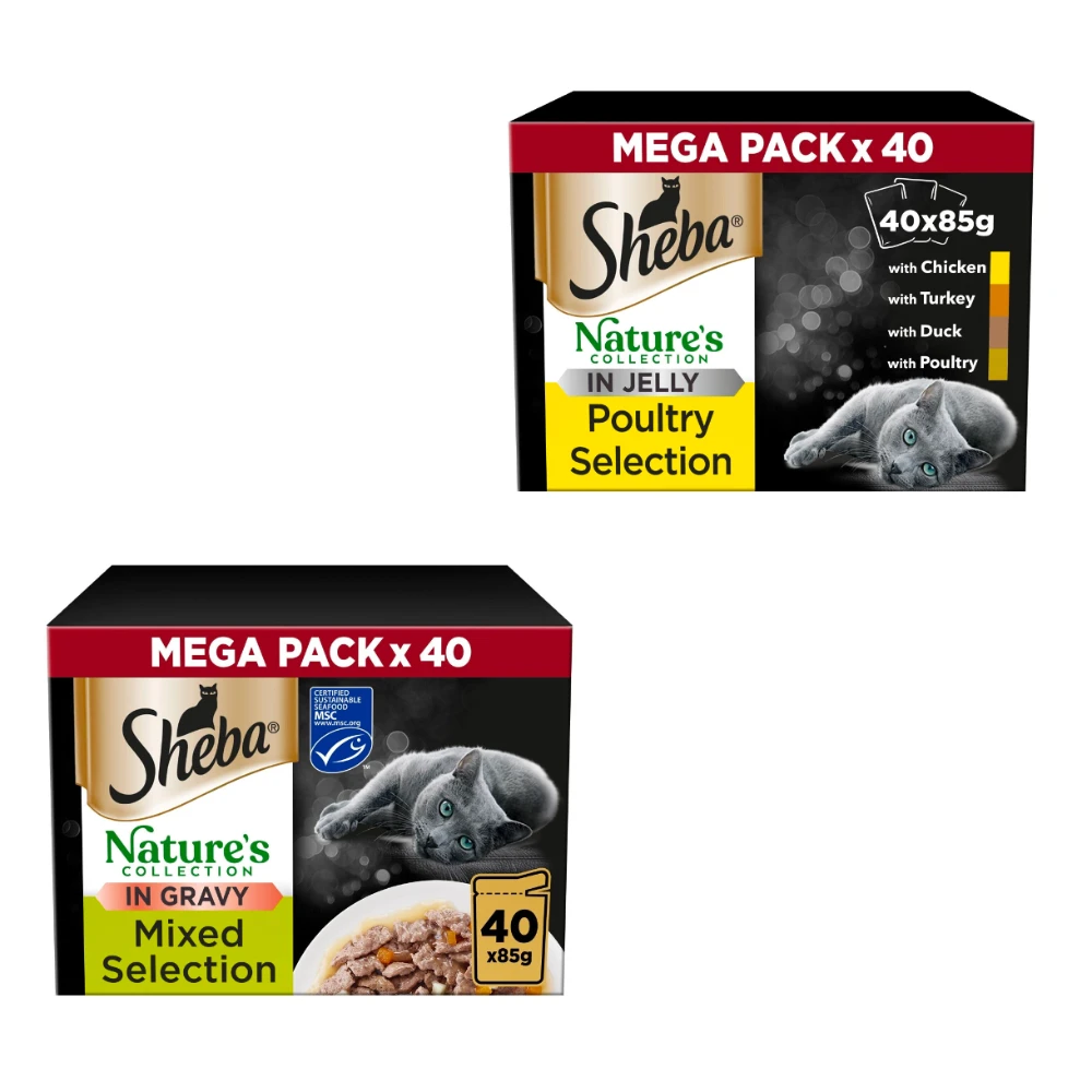 Sheba Natures Collection Cat Pouch Poultry Or Mixed 40 Packs Of 85g 5 Sheba Natures Collection Cat Pouch Poultry Or Mixed 40 Packs Of 85g - Image 3