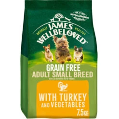 James Wellbeloved Adult Small Breed Dog Food Grain Free Turkey & Veg -Pet Supplies e433h5kktht