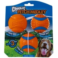Chuckit! Fetch Medley Dog Toy Ball Gen 3 (3 Pack)