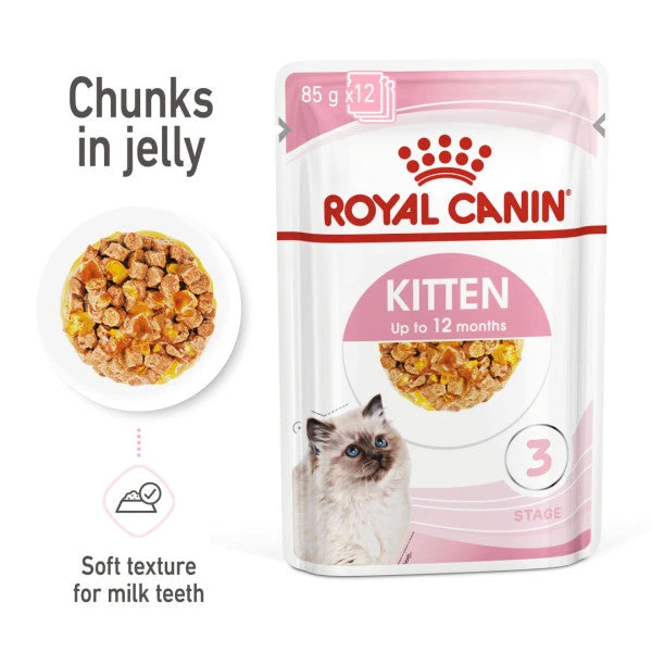 Royal Canin Kitten In Jelly Wet Food For Kitten's 12 X 85g 4 Royal Canin Kitten In Jelly Wet Food For Kitten's 12 X 85g - Image 2