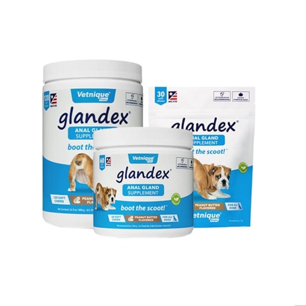 Glandex Soft Peanut Butter Chews For Anal Gland Problems In Cats & Dogs 2 Glandex Soft Peanut Butter Chews For Anal Gland Problems In Cats & Dogs