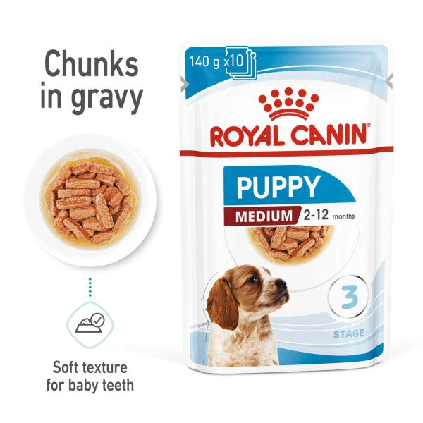 Royal Canin Nutritional Wet Dog Food For Medium Puppy 10x140g 5 Royal Canin Nutritional Wet Dog Food For Medium Puppy 10x140g - Image 3