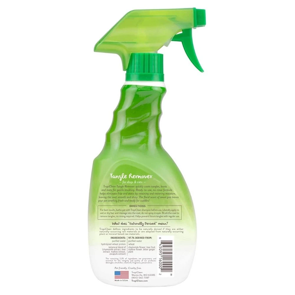 TropiClean Easy To Use Sweet Pea Tangle Remover For Pets 473ml 4 TropiClean Easy To Use Sweet Pea Tangle Remover For Pets 473ml - Image 2