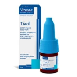 Virbac Tiacil Ophthalmic Antibiotic Solution For Dogs, Cats, And Rabbits - 5ml