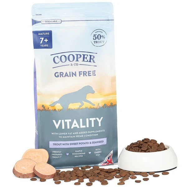 Cooper & Co Vitality Dried Senior Dog Food Trout With Sweet Potato And Seaweed 4 Cooper & Co Vitality Dried Senior Dog Food Trout With Sweet Potato And Seaweed - Image 2