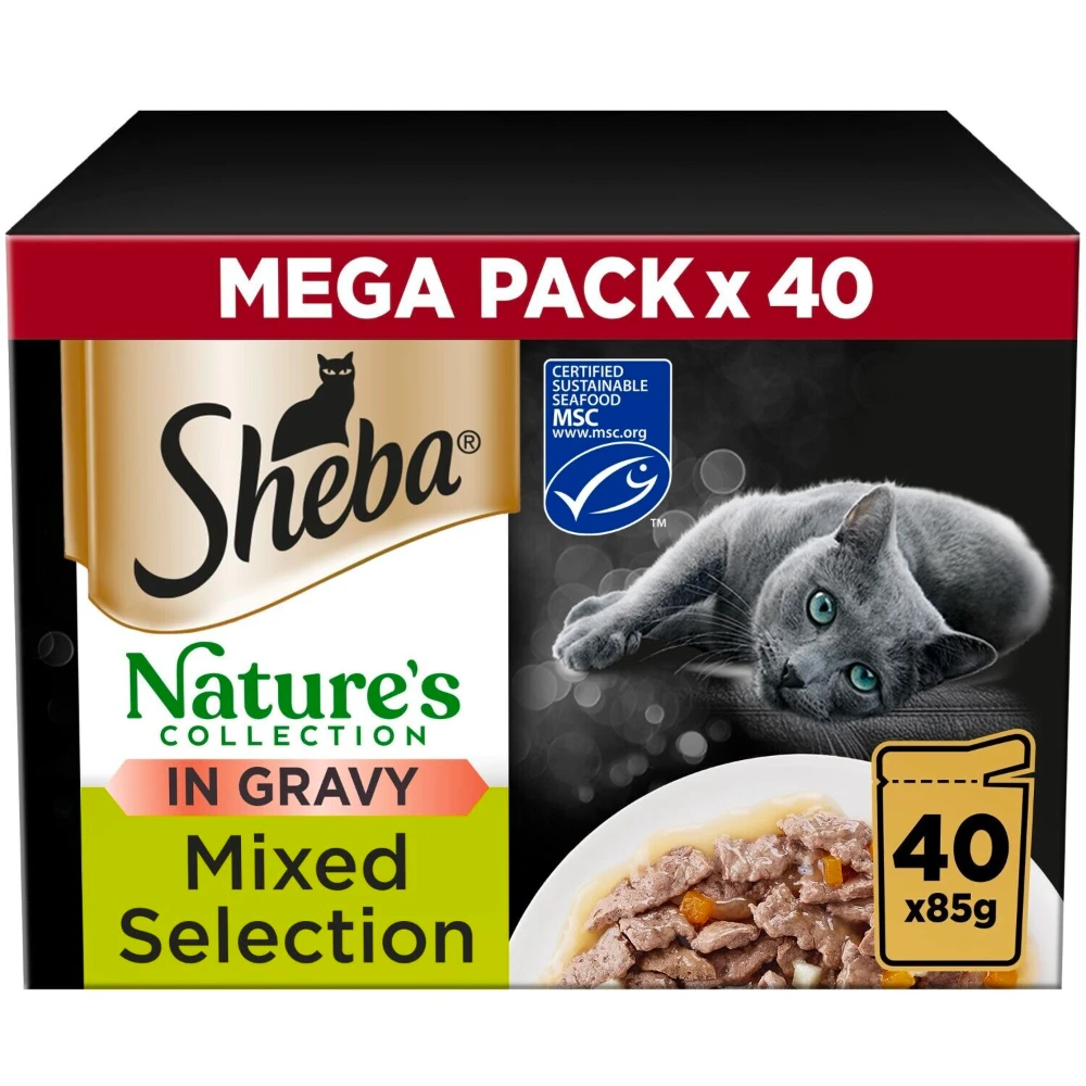 Sheba Natures Collection Cat Pouch Poultry Or Mixed 40 Packs Of 85g 3 Sheba Natures Collection Cat Pouch Poultry Or Mixed 40 Packs Of 85g