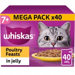 WHISKAS 1+ Cat 85g Pouches X 40 , Fish, Poultry Fish And Surf &Turf -Pet Supplies xkfk0vzpsoi