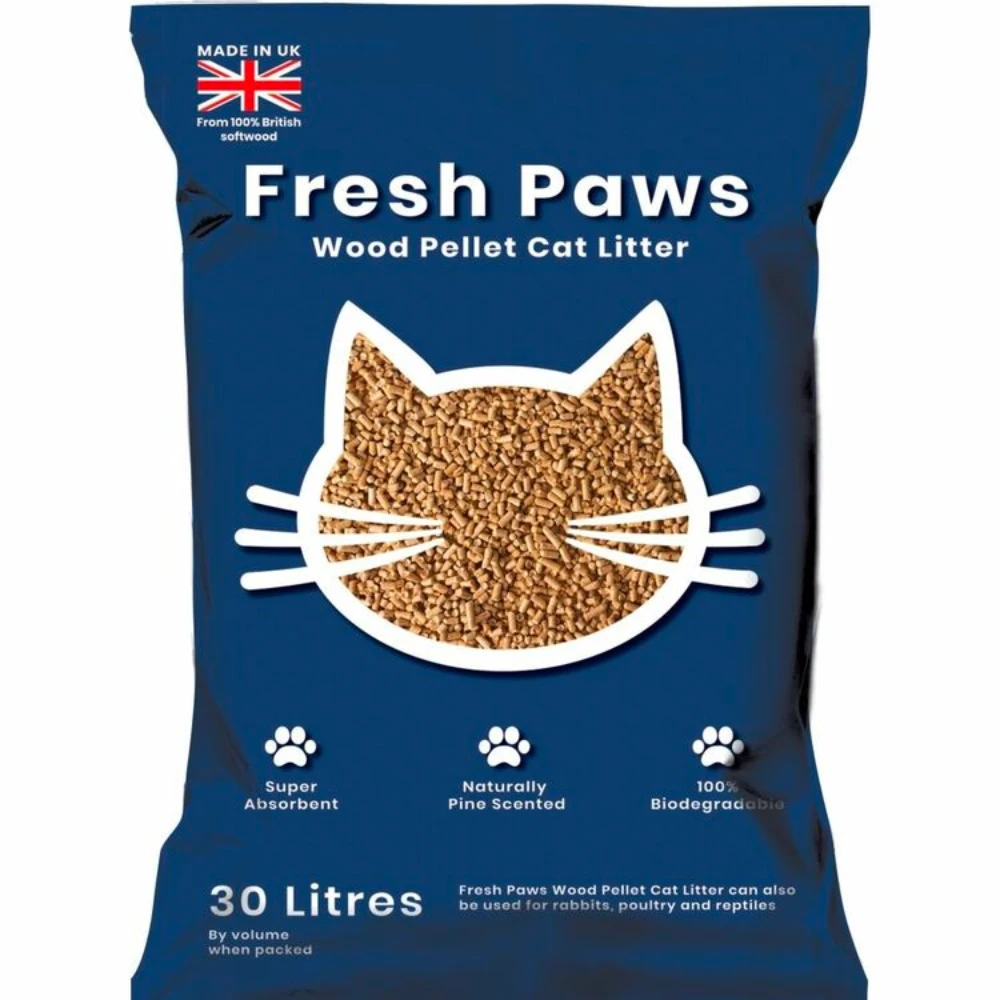 Fresh Paws Wood Cat Litter 30 Litres 3 Fresh Paws Wood Cat Litter 30 Litres