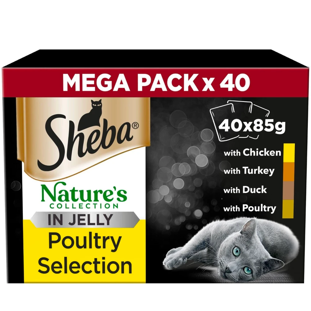 Sheba Natures Collection Cat Pouch Poultry Or Mixed 40 Packs Of 85g 4 Sheba Natures Collection Cat Pouch Poultry Or Mixed 40 Packs Of 85g - Image 2